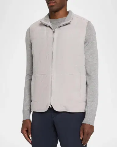 Peter Millar Men's Featherweight-Lined Suede Vest | Thumbnail 4 Peter Millar Men's Featherweight-Lined Suede Vest | Thumbnail 4