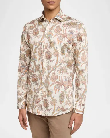 Etro Men's Roma Paisley Button-Down Shirt | Thumbnail 4 Etro Men's Roma Paisley Button-Down Shirt | Thumbnail 4
