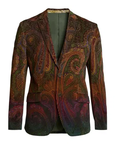 Etro Men's Roma Paisley Corduroy Single-Breasted Jacket | Thumbnail 1 Etro Men's Roma Paisley Corduroy Single-Breasted Jacket | Thumbnail 1