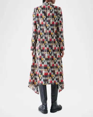 Akris punto Small Dice-Print Wool Shirtdress | Thumbnail 3 Akris punto Small Dice-Print Wool Shirtdress | Thumbnail 3