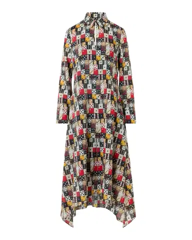 Akris punto Small Dice-Print Wool Shirtdress | Thumbnail 1 Akris punto Small Dice-Print Wool Shirtdress | Thumbnail 1