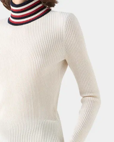 Akris punto Stripe Mock Turtleneck Wool Sweater | Thumbnail 5 Akris punto Stripe Mock Turtleneck Wool Sweater | Thumbnail 5