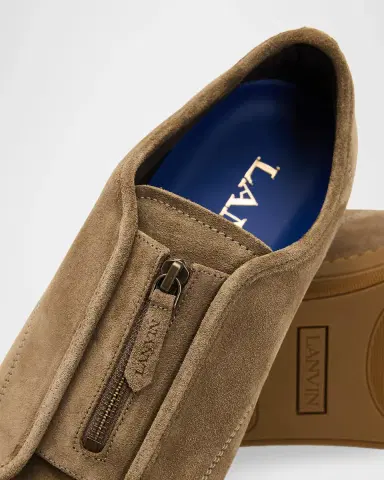 Lanvin Men's Dbb1 Suede Zip-Up Sneakers | Thumbnail 5 Lanvin Men's Dbb1 Suede Zip-Up Sneakers | Thumbnail 5