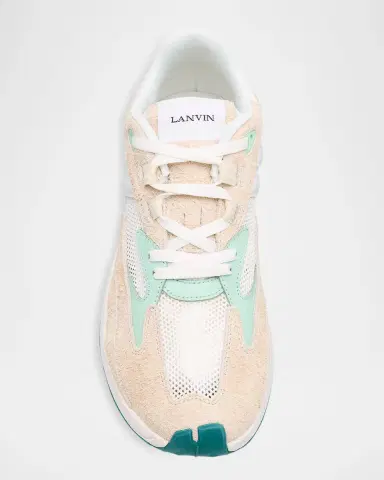 Lanvin Men's Jla Mesh and Leather Runner Sneakers | Thumbnail 6 Lanvin Men's Jla Mesh and Leather Runner Sneakers | Thumbnail 6