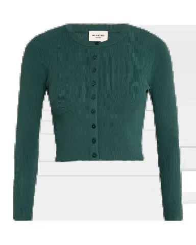 Weekend Max Mara Cropped Rib Knit Cardigan | Thumbnail 2 Weekend Max Mara Cropped Rib Knit Cardigan | Thumbnail 2