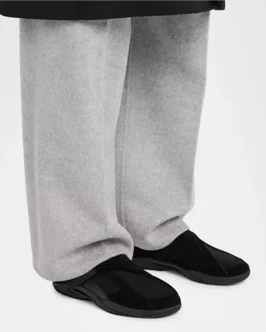 Lanvin Men's Mesh Knit and Leather Grip-Strap Sneakers | Thumbnail 2 Lanvin Men's Mesh Knit and Leather Grip-Strap Sneakers | Thumbnail 2