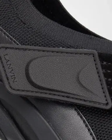 Lanvin Men's Mesh Knit and Leather Grip-Strap Sneakers | Thumbnail 5 Lanvin Men's Mesh Knit and Leather Grip-Strap Sneakers | Thumbnail 5