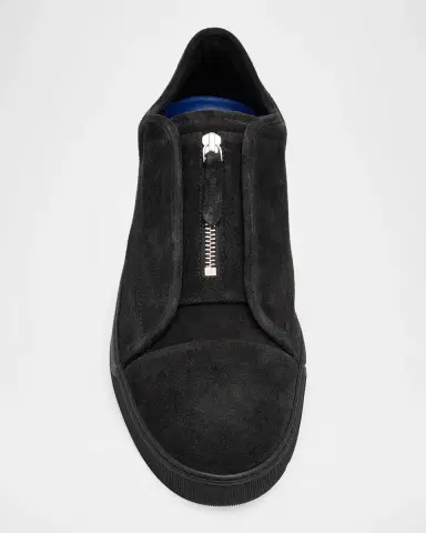 Lanvin Men's Dbb1 Suede Zip-Up Sneakers | Thumbnail 4 Lanvin Men's Dbb1 Suede Zip-Up Sneakers | Thumbnail 4