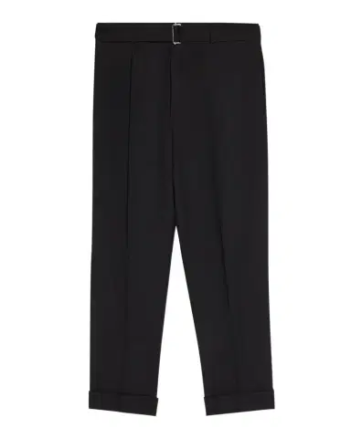 OFFICINE GÉNÉRALE Men's Hugo Wool Belted Trousers | Thumbnail 1 OFFICINE GÉNÉRALE Men's Hugo Wool Belted Trousers | Thumbnail 1