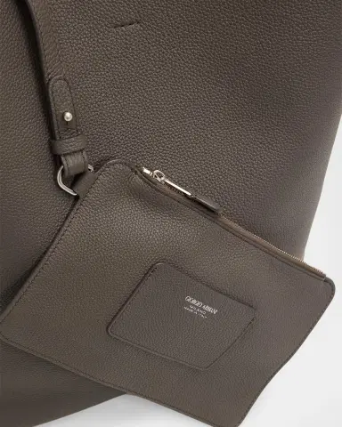 Giorgio Armani Large Grain Leather Hobo Bag | Thumbnail 6 Giorgio Armani Large Grain Leather Hobo Bag | Thumbnail 6