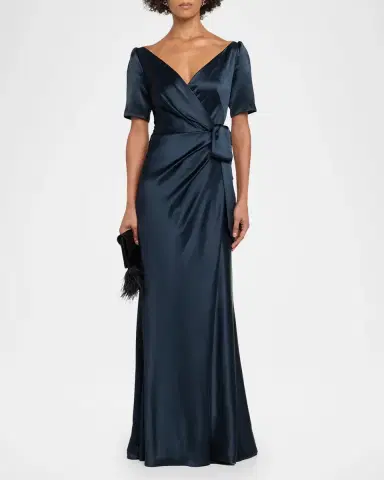 Saloni Marilyn Silk Wrap Dress | Thumbnail 2 Saloni Marilyn Silk Wrap Dress | Thumbnail 2