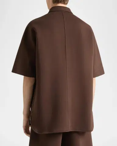 Givenchy Men's Pocket-Label Cotton Short-Sleeve Shirt | Thumbnail 3 Givenchy Men's Pocket-Label Cotton Short-Sleeve Shirt | Thumbnail 3