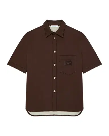 Givenchy Men's Pocket-Label Cotton Short-Sleeve Shirt | Thumbnail 1 Givenchy Men's Pocket-Label Cotton Short-Sleeve Shirt | Thumbnail 1