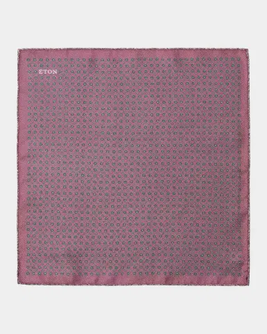 Eton Men's Double-Face Medallion to Paisley Silk Pocket Square | Thumbnail 2 Eton Men's Double-Face Medallion to Paisley Silk Pocket Square | Thumbnail 2