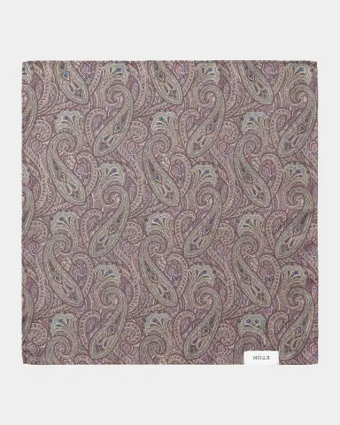 Eton Men's Double-Face Medallion to Paisley Silk Pocket Square | Thumbnail 3 Eton Men's Double-Face Medallion to Paisley Silk Pocket Square | Thumbnail 3