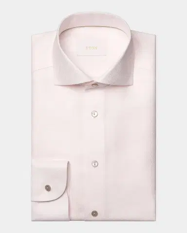 Eton Men's Cotton and Linen Solid Sport Shirt | Thumbnail 2 Eton Men's Cotton and Linen Solid Sport Shirt | Thumbnail 2