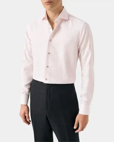Eton Men's Cotton and Linen Solid Sport Shirt | Thumbnail 4 Eton Men's Cotton and Linen Solid Sport Shirt | Thumbnail 4