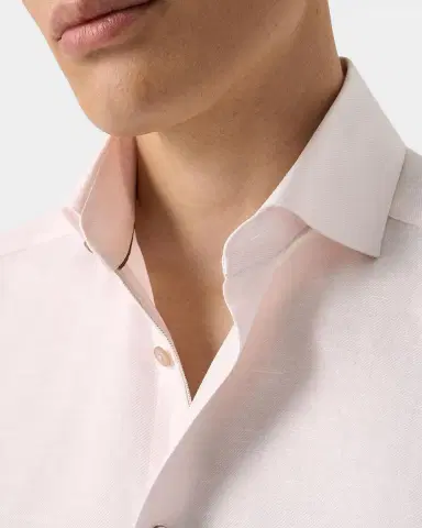 Eton Men's Cotton and Linen Solid Sport Shirt | Thumbnail 5 Eton Men's Cotton and Linen Solid Sport Shirt | Thumbnail 5