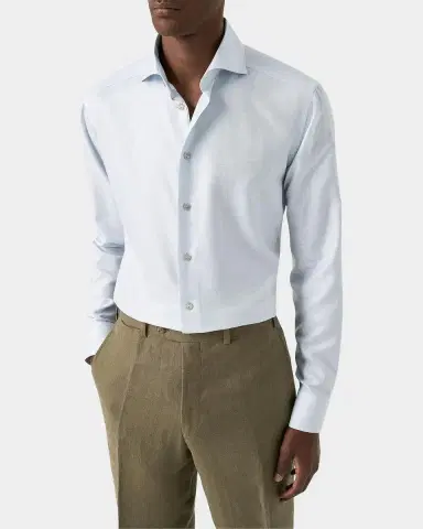 Eton Men's Cotton and Linen Sport Shirt | Thumbnail 4 Eton Men's Cotton and Linen Sport Shirt | Thumbnail 4