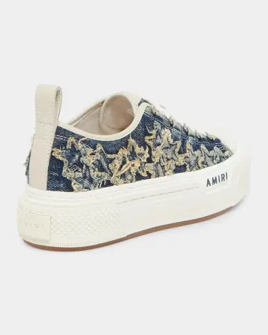 Amiri Court Denim Low-Top Sneakers | Thumbnail 2 Amiri Court Denim Low-Top Sneakers | Thumbnail 2