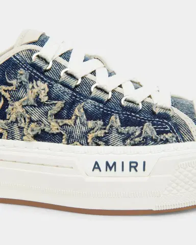 Amiri Court Denim Low-Top Sneakers | Thumbnail 3 Amiri Court Denim Low-Top Sneakers | Thumbnail 3