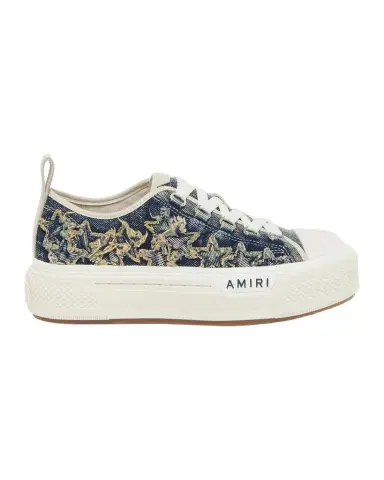 Amiri Court Denim Low-Top Sneakers | Thumbnail 1 Amiri Court Denim Low-Top Sneakers | Thumbnail 1