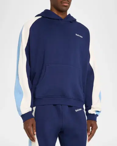 Nahmias Men's Ollie Colorblocked Cotton Hoodie | Thumbnail 4 Nahmias Men's Ollie Colorblocked Cotton Hoodie | Thumbnail 4