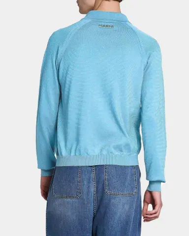 Marni Men's Pointelle Knit Cardigan | Thumbnail 2 Marni Men's Pointelle Knit Cardigan | Thumbnail 2