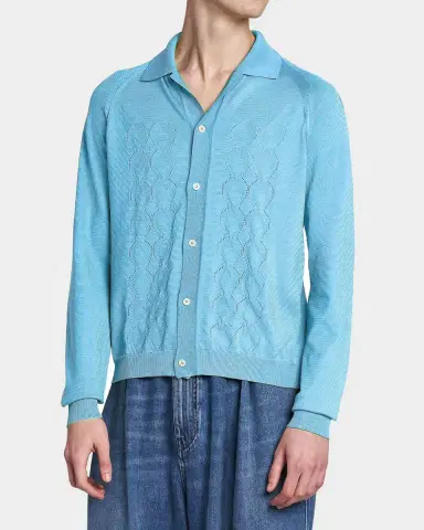 Marni Men's Pointelle Knit Cardigan | Thumbnail 3 Marni Men's Pointelle Knit Cardigan | Thumbnail 3