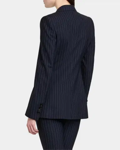Dolce & Gabbana Pinstriped Stretch Virgin-Wool Single-Breasted Blazer | Thumbnail 3 Dolce & Gabbana Pinstriped Stretch Virgin-Wool Single-Breasted Blazer | Thumbnail 3