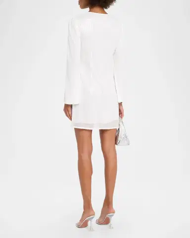 Toccin Raine Sequined Flared-Sleeve Mini Dress Coverup | Thumbnail 3 Toccin Raine Sequined Flared-Sleeve Mini Dress Coverup | Thumbnail 3