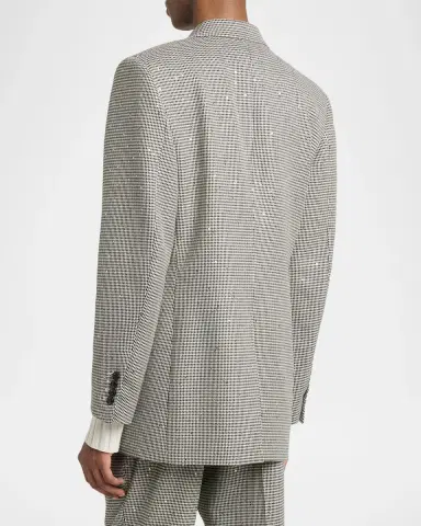 Amiri Men's Houndstooth Double-Breasted Peak Lapel Blazer | Thumbnail 3 Amiri Men's Houndstooth Double-Breasted Peak Lapel Blazer | Thumbnail 3