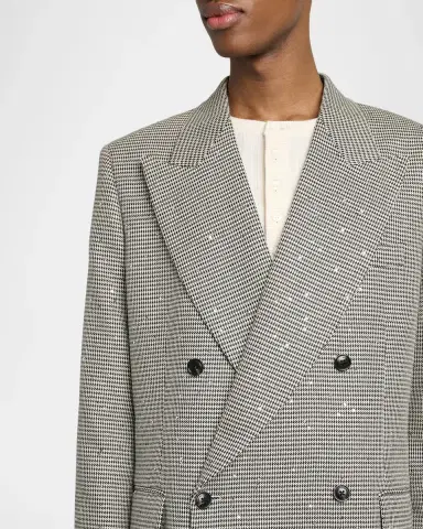 Amiri Men's Houndstooth Double-Breasted Peak Lapel Blazer | Thumbnail 5 Amiri Men's Houndstooth Double-Breasted Peak Lapel Blazer | Thumbnail 5