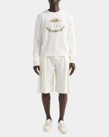 Casablanca Men's X Ladurée Cotton Crewneck Sweater | Thumbnail 2 Casablanca Men's X Ladurée Cotton Crewneck Sweater | Thumbnail 2