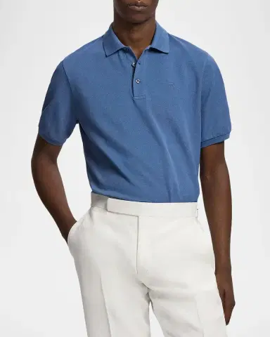 Ralph Lauren Men's Cashmere-Blend Polo Shirt | Thumbnail 4 Ralph Lauren Men's Cashmere-Blend Polo Shirt | Thumbnail 4