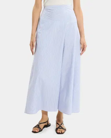 Theory Striped Cotton-Blend Maxi Skirt | Thumbnail 4 Theory Striped Cotton-Blend Maxi Skirt | Thumbnail 4