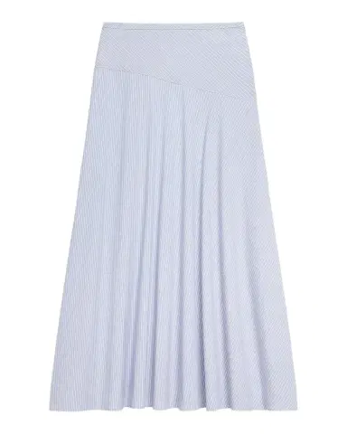 Theory Striped Cotton-Blend Maxi Skirt | Thumbnail 1 Theory Striped Cotton-Blend Maxi Skirt | Thumbnail 1