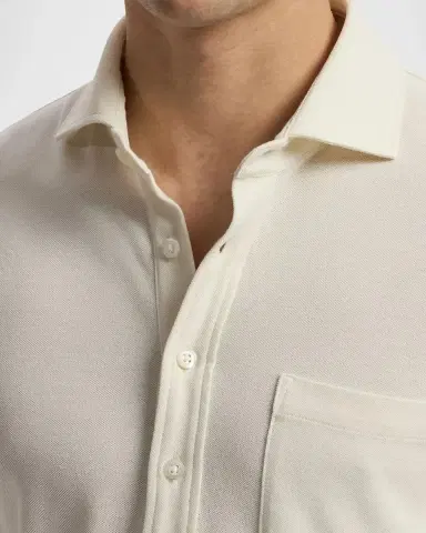 Ralph Lauren Purple Label Men's Washed Piqué Polo Shirt | Thumbnail 5 Ralph Lauren Purple Label Men's Washed Piqué Polo Shirt | Thumbnail 5