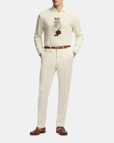 Ralph Lauren Purple Label Men's Polo Bear Silk-Linen Sweater | Thumbnail 2 Ralph Lauren Purple Label Men's Polo Bear Silk-Linen Sweater | Thumbnail 2