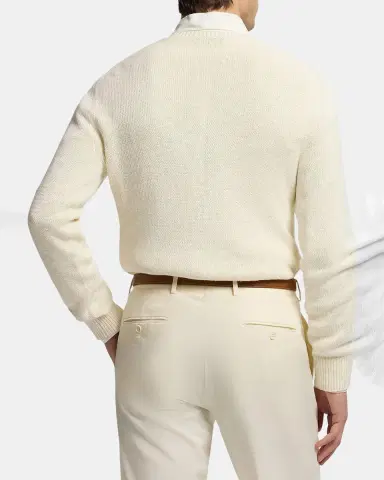 Ralph Lauren Purple Label Men's Polo Bear Silk-Linen Sweater | Thumbnail 3 Ralph Lauren Purple Label Men's Polo Bear Silk-Linen Sweater | Thumbnail 3