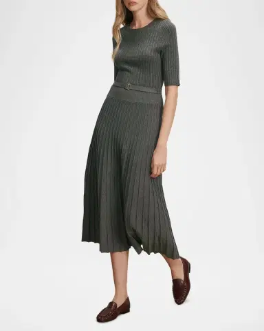 Veronica Beard Elthea Belted Midi Knit Dress | Thumbnail 2 Veronica Beard Elthea Belted Midi Knit Dress | Thumbnail 2