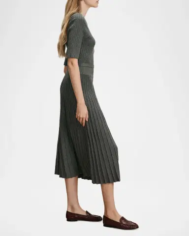 Veronica Beard Elthea Belted Midi Knit Dress | Thumbnail 4 Veronica Beard Elthea Belted Midi Knit Dress | Thumbnail 4