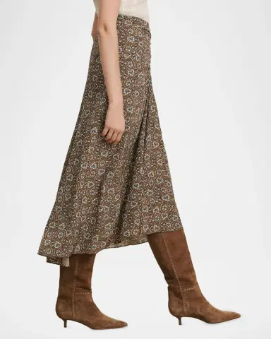 Veronica Beard Limani Floral Midi Skirt | Thumbnail 5 Veronica Beard Limani Floral Midi Skirt | Thumbnail 5