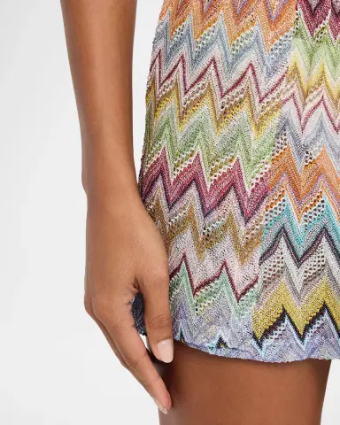 Missoni Zig-Zag Lame Shorts Coverup | Thumbnail 5 Missoni Zig-Zag Lame Shorts Coverup | Thumbnail 5