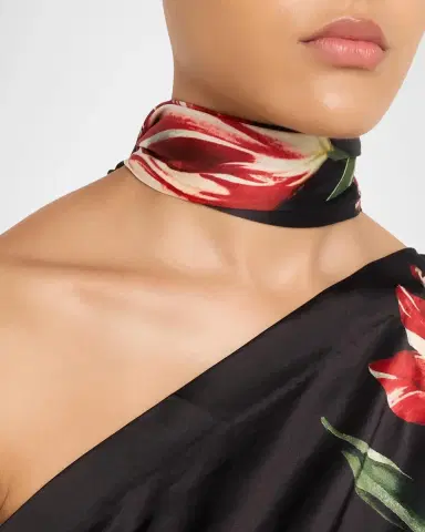 Alice + Olivia Rita Draped Floral One-Shoulder Crop Top | Thumbnail 5 Alice + Olivia Rita Draped Floral One-Shoulder Crop Top | Thumbnail 5