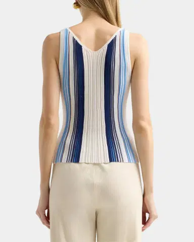 Theory Textured Stripe Scoopneck Tank | Thumbnail 3 Theory Textured Stripe Scoopneck Tank | Thumbnail 3