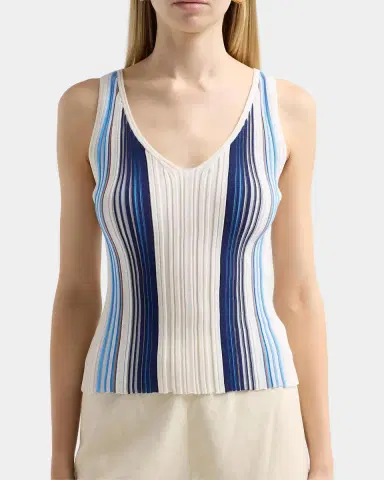 Theory Textured Stripe Scoopneck Tank | Thumbnail 5 Theory Textured Stripe Scoopneck Tank | Thumbnail 5
