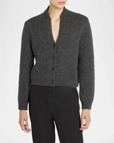 The Row Poynta Cashmere V-Neck Cardigan | Thumbnail 4 The Row Poynta Cashmere V-Neck Cardigan | Thumbnail 4