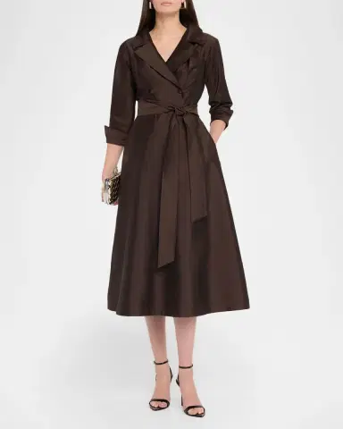 Rickie Freeman for Teri Jon Taffeta Shirtwaist Gown | Thumbnail 2 Rickie Freeman for Teri Jon Taffeta Shirtwaist Gown | Thumbnail 2