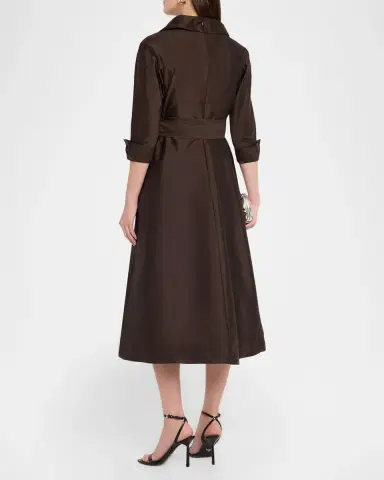 Rickie Freeman for Teri Jon Taffeta Shirtwaist Gown | Thumbnail 3 Rickie Freeman for Teri Jon Taffeta Shirtwaist Gown | Thumbnail 3
